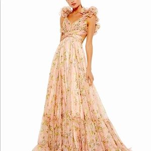 BHLDN Mac Duggal Floral Indy Chiffon Dress
